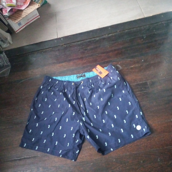 Scotch Soda Mens Short Length All Over Printed NavySwimmingShorts SZ XL NWT